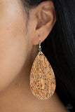 Paparazzi CORK It Over - Silver Earring - The Jewelry Box Collection 
