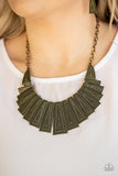 Paparazzi Metro Mane - Brass Necklace - The Jewelry Box Collection 