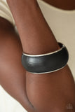 Paparazzi Urban Jungle - Black Snake Print Bracelet