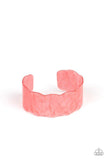 Paparazzi Retro Ruffle - Orange Acrylic bracelet - The Jewelry Box Collection 