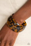 Paparazzi Jungle Cruise - Yellow Animal Print Bracelet