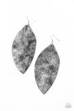 Paparazzi Serenely Smattered - Black Earring