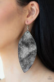 Paparazzi Serenely Smattered - Black Earring