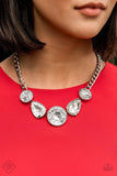 Paparazzi All The Worlds My Stage White Necklace - The Jewelry Box Collection 
