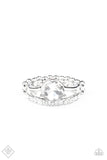 Paparazzi Center Stage Shimmer - White Rhinestones - Ring - Trend Blend / Fashion Fix March 2020