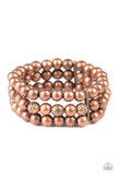 Paparazzi Trail Treasure Copper Stretchy Bracelet - The Jewelry Box Collection 