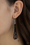 Paparazzi Congo Colada - Black Seedbead Necklace - The Jewelry Box Collection 