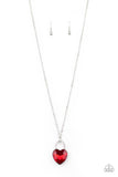 Paparazzi Locked in Love Red Heart Necklace - The Jewelry Box Collection 