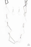 Paparazzi Shattering Records Silver Necklace