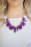 Paparazzi Miami Martinis - Purple Necklace - The Jewelry Box Collection 
