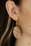 Paparazzi Natures Finest - Gold Cork Necklace - The Jewelry Box Collection 