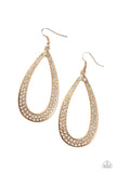 Paparazzi Diamond Distraction - Gold Earring