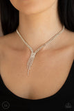 Paparazzi Double The Diva - Gold Necklace with matching earrings