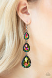 Paparazzi Earrings Metro Momentum - Multi Oil Spill