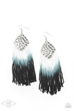 Paparazzi Dip In - Black Ombre Tassel Fringe Earring