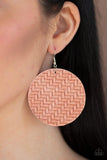 Paparazzi Plaited Plains - Pink Earrings - The Jewelry Box Collection 