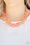Paparazzi Bubbly Beauty - Orange Necklace - The Jewelry Box Collection 