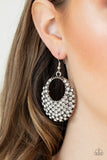 Paparazzi Fierce Flash- White Earrings