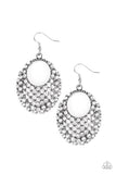 Paparazzi Fierce Flash- White Earrings