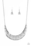 Paparazzi Metallic Mechanics - Silver Necklace - The Jewelry Box Collection 
