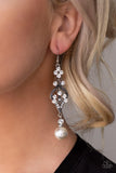 Paparazzi Elegantly Extravagant - White Pearl Earring Convention 2020 - The Jewelry Box Collection 