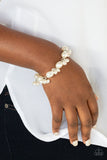Paparazzi Imperfectly Perfect - White Pearl Bracelet