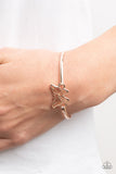 Paparazzi Did I FLUTTER? - Rose Gold Butterfly Bracelet