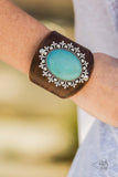 Paparazzi Born Out West Turquoise Brown Bracelet - The Jewelry Box Collection 