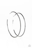 Paparazzi Sleek Fleek - Black Hoop Earrings - The Jewelry Box Collection 