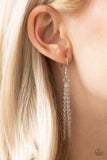 Paparazzi Straight From The Heart Silver Necklace with matching earrings - The Jewelry Box Collection 