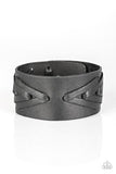 Paparazzi Cowboy Country - Black - Leather Laces - Urban Bracelet
