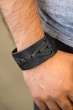 Paparazzi Cowboy Country - Black - Leather Laces - Urban Bracelet