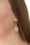 Paparazzi Fringe Fabulous - Gold - Necklace and matching Earrings