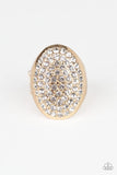 Paparazzi Bling Scene - Gold Ring - The Jewelry Box Collection 