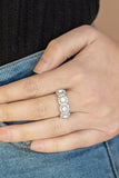 Paparazzi Ever Enlightened - White Ring - The Jewelry Box Collection 