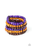 Paparazzi Tropical Tundra - Purple Wood Bracelet