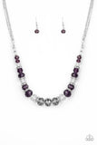 Paparazzi Distracted by Dazzle - Purple Necklace - The Jewelry Box Collection 