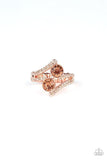 Paparazzi Over The Top Glamour Copper Ring - The Jewelry Box Collection 