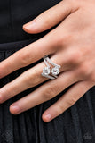 Paparazzi Over The Top Glamour - White Ring