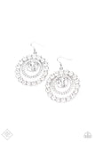 Paparazzi Glitzy Gamble - White Earring