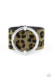 Paparazzi Asking FUR Trouble - Green Earrings - The Jewelry Box Collection 