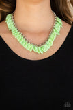 Paparazzi Super Bloom - Green Necklace - The Jewelry Box Collection 