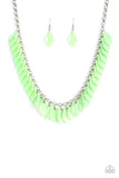 Paparazzi Super Bloom - Green Necklace - The Jewelry Box Collection 