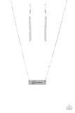 Paparazzi The GLAM-ma - Silver Necklace with Matching Earrings