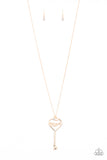Paparazzi The Key to Moms Heart - Gold Necklace and Matching earrings