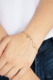 Paparazzi Purest Love - Gold Infinity Heart Bracelet
