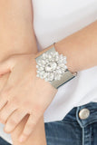 Paparazzi The Fashionmonger - White Bracelet July Life of the Party - The Jewelry Box Collection 