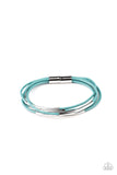 Paparazzi Power CORD - Blue Bracelet - The Jewelry Box Collection 