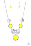 Paparazzi Bohemian Bombshell - Yellow Necklace - The Jewelry Box Collection 