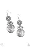 Paparazzi Garden Adventure silver earring - The Jewelry Box Collection 